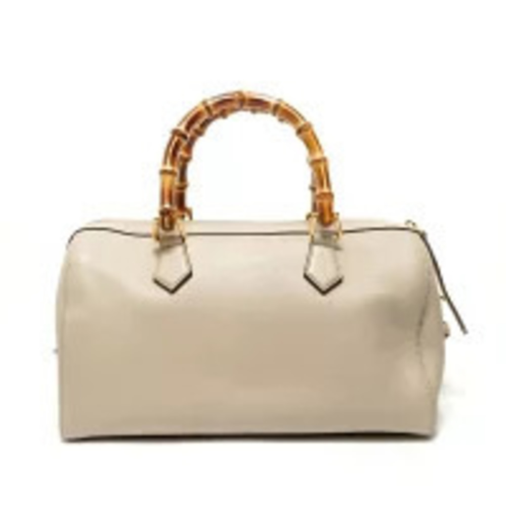 Gucci Diana Bamboo Leather Handbag Beige Cream